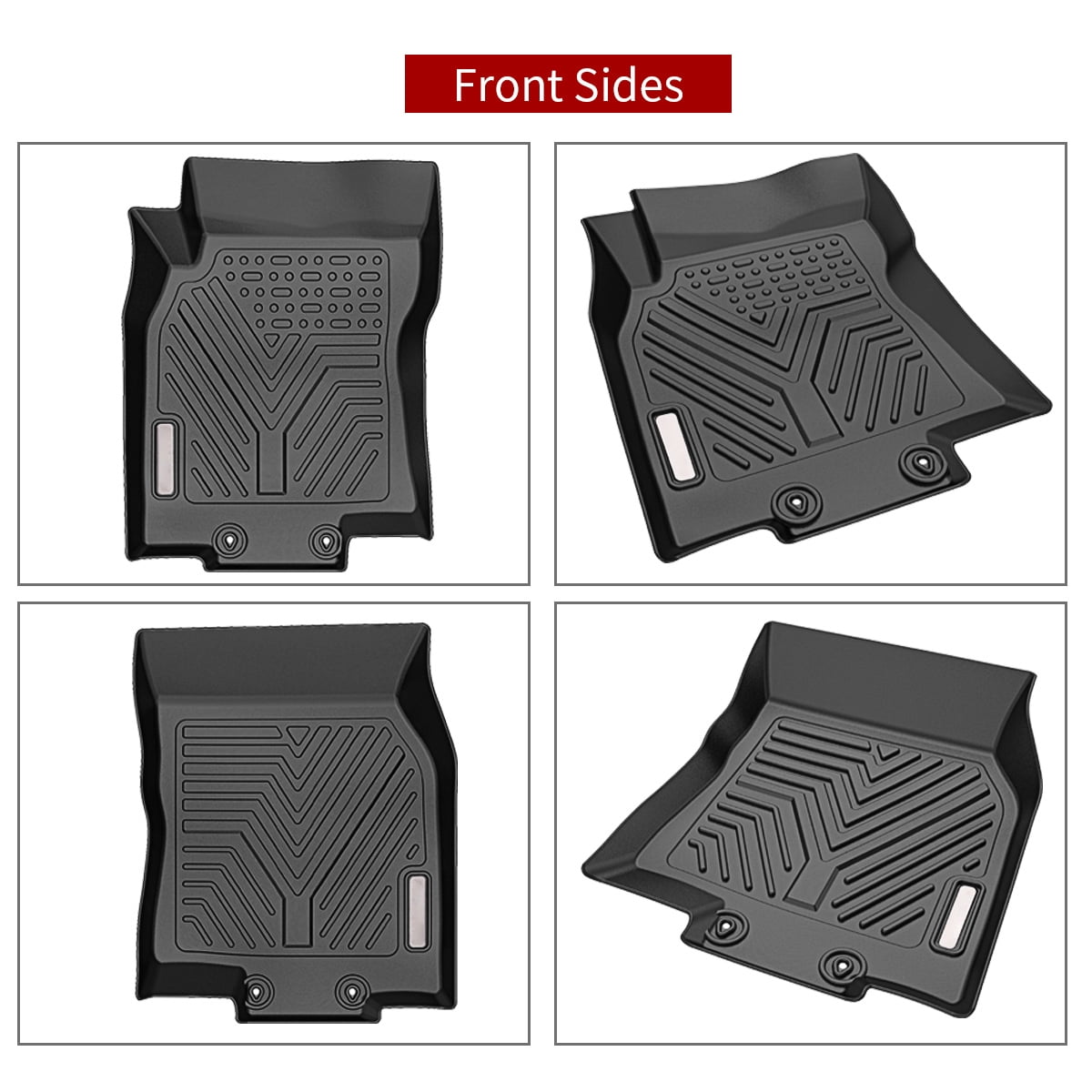 RVNI TPE Floor Mats Set for 2014-2020 Nissan Rogue All Weather TPE Rubber Waterproof 3D 1st & 2nd Row All Weather Protection