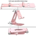 thumbnail image 3 of Soporte para tableta de oro rosa, soporte de base compatible con teléfono móvil, accesorios, escritorio, otros teléfonos inteligentes de aluminio, 3 of 5