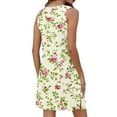 thumbnail image 4 of Taqqpue Summer Dresses for Women 2025 Loose Crew Neck Sleeveless Casual T Shirt Dress Sundresses Boho Floral Printed Mini Dresses with Pockets, 4 of 8