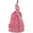 thumbnail image 3 of Victorian Bustle Striped Ball Gown Women's Vintage Civil War Southern Belle Walking Dress, 3 of 8