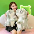 thumbnail image 1 of Cute / Soft Dinosaur Plush Toys / Rabbit Velvet Green Dinosaur Figurines / Children's Birthday Gifts / Christmas Gifts zhangmengya LED, 1 of 2