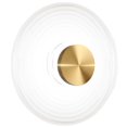 thumbnail image 1 of Windfeild Wall Sconce - 12W - Aged Brass - White Rippled Glass, 1 of 2