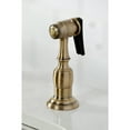 thumbnail image 4 of Kingston Brass KS1773ALBS Heritage Two-Handle 2-Hole Kitchen Faucet with Brass Sprayer in Antique Brass, 4 of 7