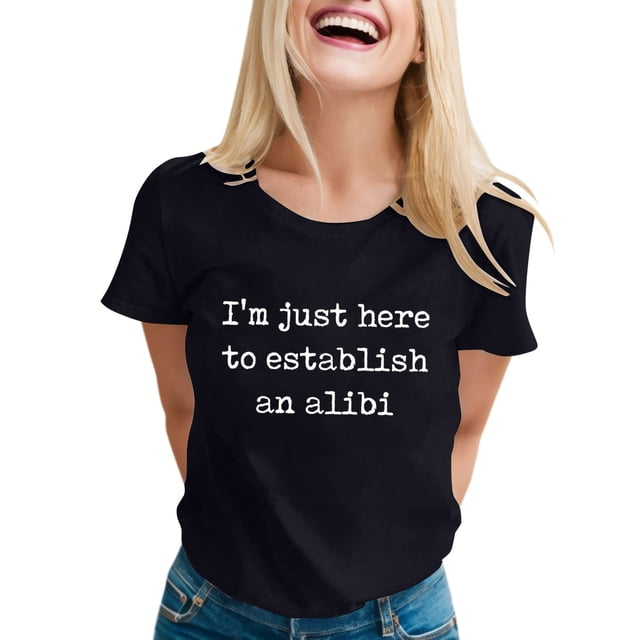Camiseta con estampado sarcástico para mujer - Camiseta informal de manga corta con frases divertidas