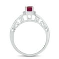thumbnail image 5 of 10k White Gold Oval Ruby And Diamond Ring, 5 of 6