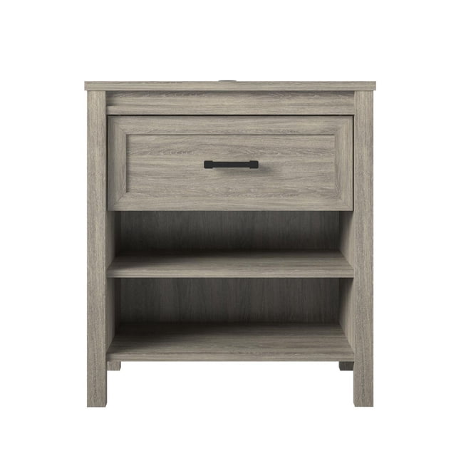 Ameriwood Home Beaumont Nightstand, Black Oak