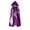 Purple, variant on HAIJIE Halloween Shiny Finish Hooded Tie Neck Long Cape Boys Girls Multiple Solid Tone Seasonal Themed Cloak (Black,75cm)