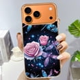 thumbnail image 3 of Case For Apple iPhone Air / 17 Pro / 17 Pro Max Series Case, Slim Thin Transparent Flexible Clear TPU Shockproof Phone Case For iPhone 17 Series, glowing dragonflies and roses, 3 of 6
