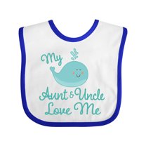 Inktastic My Aunt and Uncle Love Me Whale Boys or Girls Baby Bib