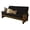 Suede Black, variant on Washington Queen-size Brown Wood Futon Frame-Mattress Not Included