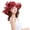 Wine Red, variant on Women Church Cap Organza Fascinator Lady Cocktail Tea Party Foldable Adjustable Anti Sun Hat Flower Hat