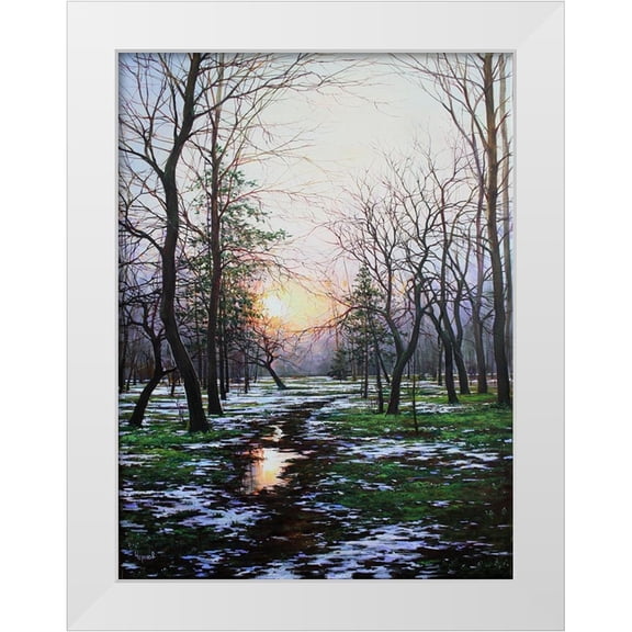 Cernov, Ivan 12x14 White Modern Wood Framed Museum Art Print Titled - Tomorrow will be Spring