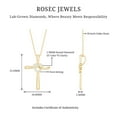 thumbnail image 4 of Rosec Jewels Lab Grown Diamond Cross Necklace with Knot Heart (Ef-Vs Quality) - Ready to Gift Cross Pendant for Christmas, 10K Yellow Gold, 4 of 8