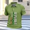 thumbnail image 5 of Holiday Top for Men Saint Patrick'S Day Long Sleeve Classic Fit Green Beach Vacation Clothes for Men,Army Green,M, 5 of 5