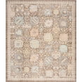 thumbnail image 2 of Crestwood Traditional Oriental 5x7 Brown and Aqua Polyester Indoor Area Rug, 5'3'' x 7', 2 of 6