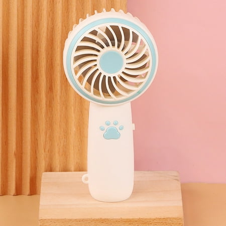 

Saekor Portable Small Handheld Fan with Night Light 2 Adjustable Speed for Summer Blue