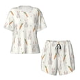 thumbnail image 4 of Picia Retro Rabbit Pajamas Sets for Women Soft Short-Sleeved Pjs with Lounge Shorts Two Piece Sleepwear-X-Large, 4 of 9