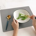 thumbnail image 2 of 40*30Cm Morandi Color Silicone Placemat Style Children'S Silicone Table Mat Insulated Cup Pot Mat Placemat Home Decor Easy To Use, 2 of 6
