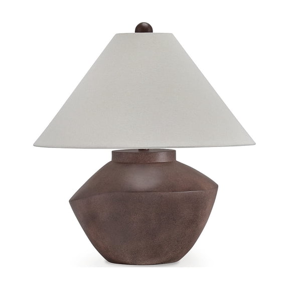 Signature Design by Ashley Honsworth Poly Table Lamp, Antique Red-Brown Finish, Empire Shade