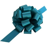 Teal Blue Christmas Pull Bows - 9" Wide, Set of 6, Easter, Gift Bows