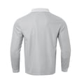 thumbnail image 4 of JTieacloth Collared T Shirt Men's Long Sleeve Lapel T Shirt Casual Holiday Shirts Tops Gray XXL, 4 of 4