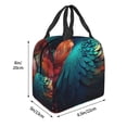 thumbnail image 3 of Honeii Colorful Flower Bird Print Lunch Bag Women, Lunch Box Lunch Bag for Women Adult Men, Small Leakproof Cute Lunch Tote Large Capacity Reusable, 3 of 8