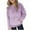 03-Purple, variant on Ecqkame Girls Sherpa Crewneck Sweatshirts Double Sided Velvet Long Sleeve Cute Pullover Tops Oversized Lightweight Fleece Sweatshirt 5-15 Years Army Green 120