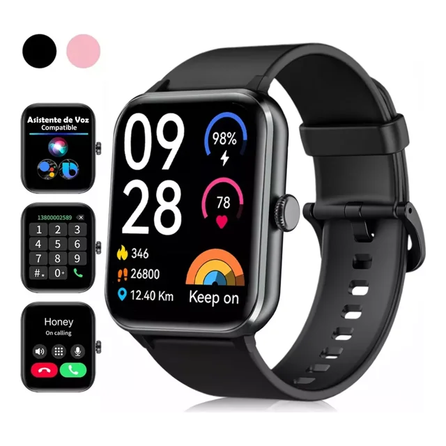 Reloj Inteligente Hombre Smartwatch FeipuQu Modelo R50 De 1.85" Color Negro