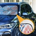 thumbnail image 3 of Yayeee Car Windshield Sun Shade Universal Fit Front Visor Protector, Mosaic Flowers Pattern, 3 of 8