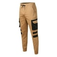 thumbnail image 5 of Outfmvch Long Johns For Men Joggers For Men Men'S Fashion Casual Stitching Leg Multi-Pocket Pants Pants Cargo Pants For Men Khaki M, 5 of 9
