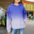 thumbnail image 2 of Mercatoo Teen Girls Ribbed Hoodies Gradient Color Cute Trendy Pullover Hoodie with Pockets Kids Fleece Warm Sweatshirts Clothes, 2 of 7