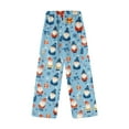 thumbnail image 5 of Women's Christmas Print Plush Pajama Pants, Soft and Comfortable Home Wear Trousers for Winter, Casual Sleepwear with Festive Design,Light Blue,L, 5 of 5