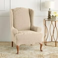 thumbnail image 3 of Sure Fit Jacquard Damask Stretch Wing Chair Slipcover, 3 of 3