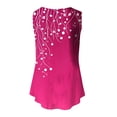 thumbnail image 5 of Sentmoon Tenues d'Été pour Femmes Débardeurs Col Rond pour Femmes Coupe Ample Imprimé Vignes Sans Manches T-Shirts Basiques Tendance 2025 pour Week-End Brunch Rose Vif S, 5 of 5