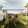 thumbnail image 4 of Costway 10 FT x 10 FT Pop-Up Canopy Tent with Mesh Netting, Carry Bag, 8 Stakes & 4 Ropes White, 4 of 10