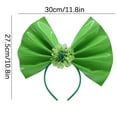 thumbnail image 3 of Wmhnj Set de accesorios para el cabello del Da de San Patricio con diadema de plstico verde y adorno cilndrico para adultos y niños, 3 of 5