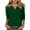 Green, variant on Women's V Neck 3/4 Sleeve Casual Loose Blouses Solid Basic Tops Curved Hem Pullover, Light Blue XL