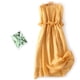 thumbnail image 1 of Puntoco Vestido Retro Con Cordones De Verano Para Mujer, Falda Larga De Algodón Y Lino Con Mangas Tres Cuartos, Falda Bordada Holgada Y Adelgazante Amarillo Xxl,Regalos Para Mujer Joven, 1 of 9
