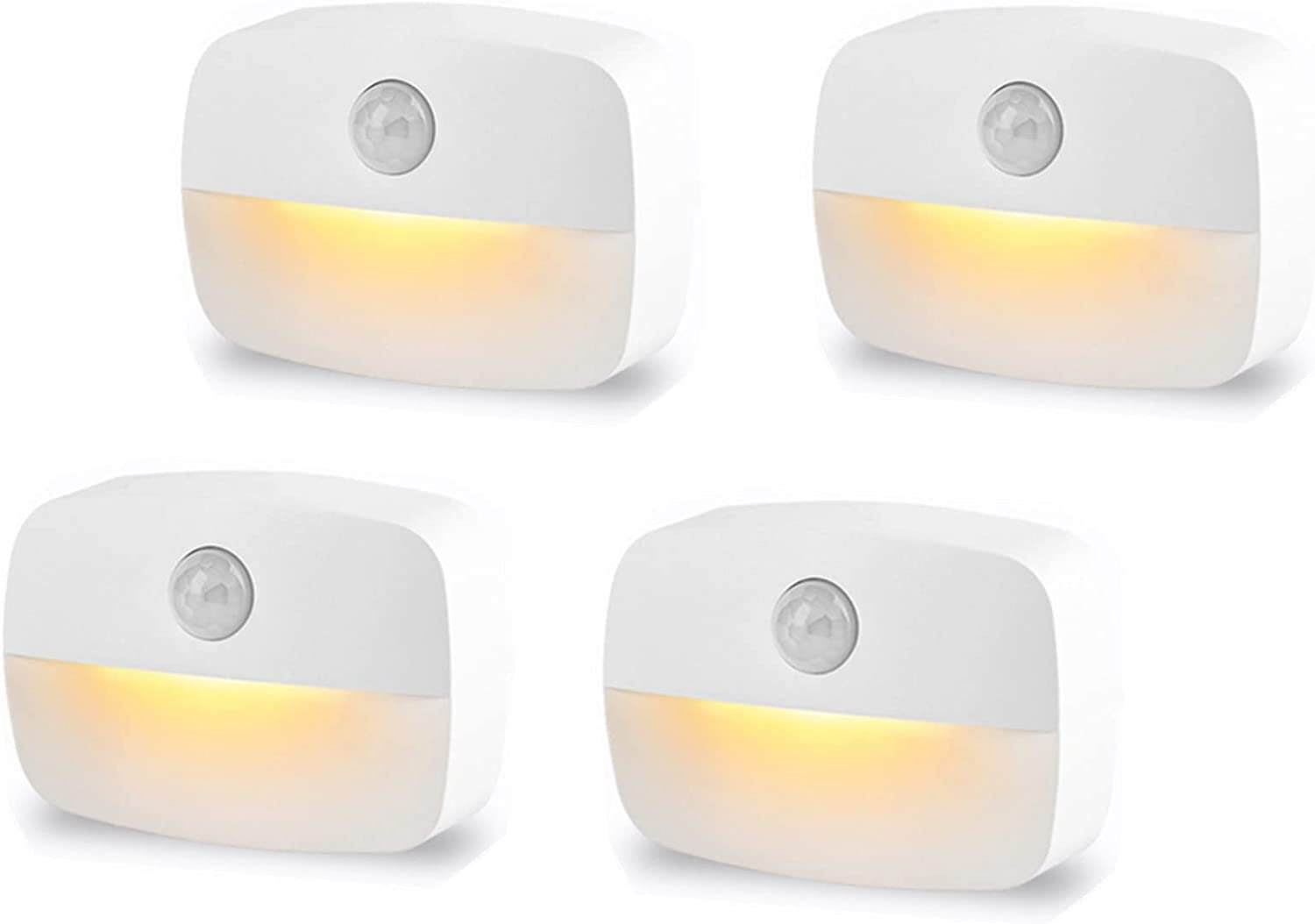 4 Pack Indoor Motion Sensor Lights, Motion Sensor Night Light, 3A, Battery Powered for Closets