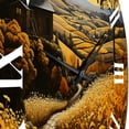 thumbnail image 3 of Designart "Farm Golden Harvest Painting III" Countryside Oversized Wall Clock, 3 of 5