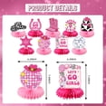 thumbnail image 3 of Lets Go Girls Bachelorette Party Decorations - 9pcs Disco Cowgirl Honeycomb Centerpiece Pink Disco Western Party Decoration Girls, 3 of 7