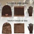 thumbnail image 3 of 4 Conjunto Gorro Bufanda Guantes Frío Tejido Lana Unisex, 3 of 8