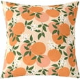 thumbnail image 2 of Cartoon Orange Throw Pillow Covers Fresh Oranges Pillow Covers for Home Sofa Bed Couch for Kids Boys Girls Cartoon Citrus Fruit Cushion Covers Fruit Style Pillowcases, 18X18 Inches Set of 4, 2 of 6
