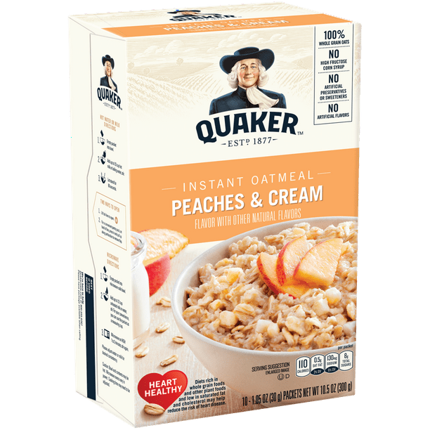 Quaker Oats Peaches And Cream Oatmeal Nutrition Facts Besto Blog