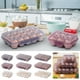 thumbnail image 1 of Organizador de frigorífico de plástico apilable para huevos apilables con asa para almacenamiento en la cocina, 1 of 4