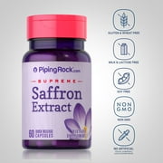 Saffron Extract Supplements | 60 Capsules for Men and Women | by Piping Rock