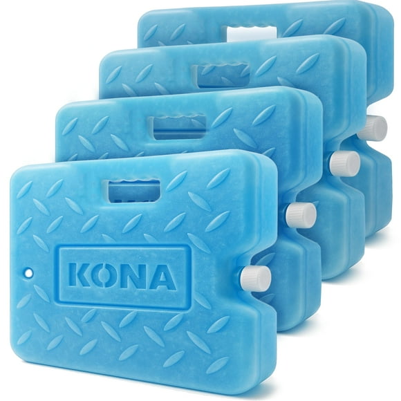 Packs de Hielo Kona Blue para Conservadoras, de Larga Duración (Paquete de 4)
