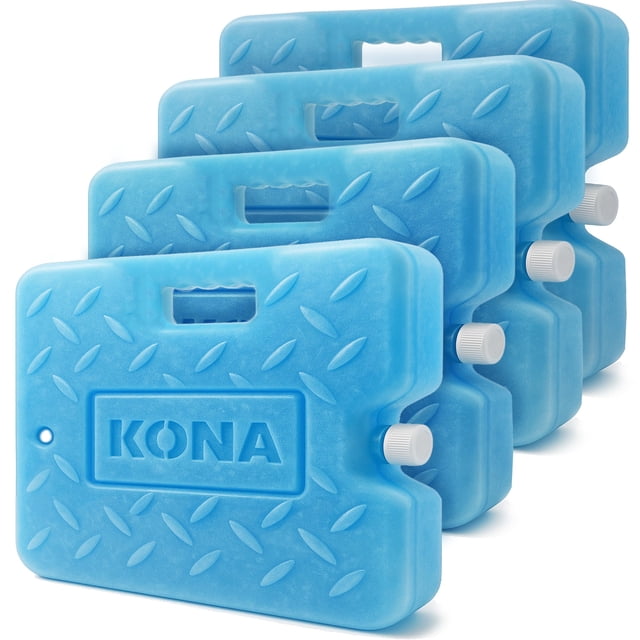 Packs de Hielo Kona Blue para Conservadoras, de Larga Duración (Paquete de 4)