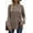 Coffee, variant on Fantaslook Blouses for Women Long Sleeve Crew Neck Tunic Tops Buttons Side Fall Shirts
