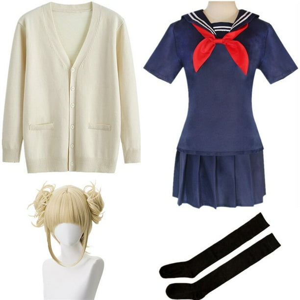 Disfraz de Anime My Hero Academia Boku No Hero Academia, uniforme Himiko Toga JK, suéter, abrigo, ropa de Halloween